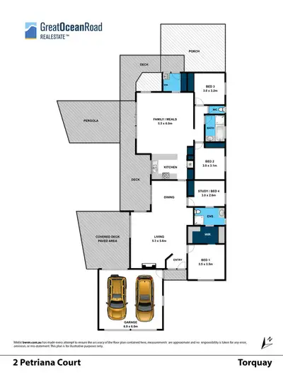 Floorplan of Homely house listing, 2 Petriana Court, Torquay VIC 3228