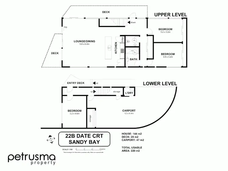 Floorplan of Homely house listing, 22B Date Court, Sandy Bay TAS 7005