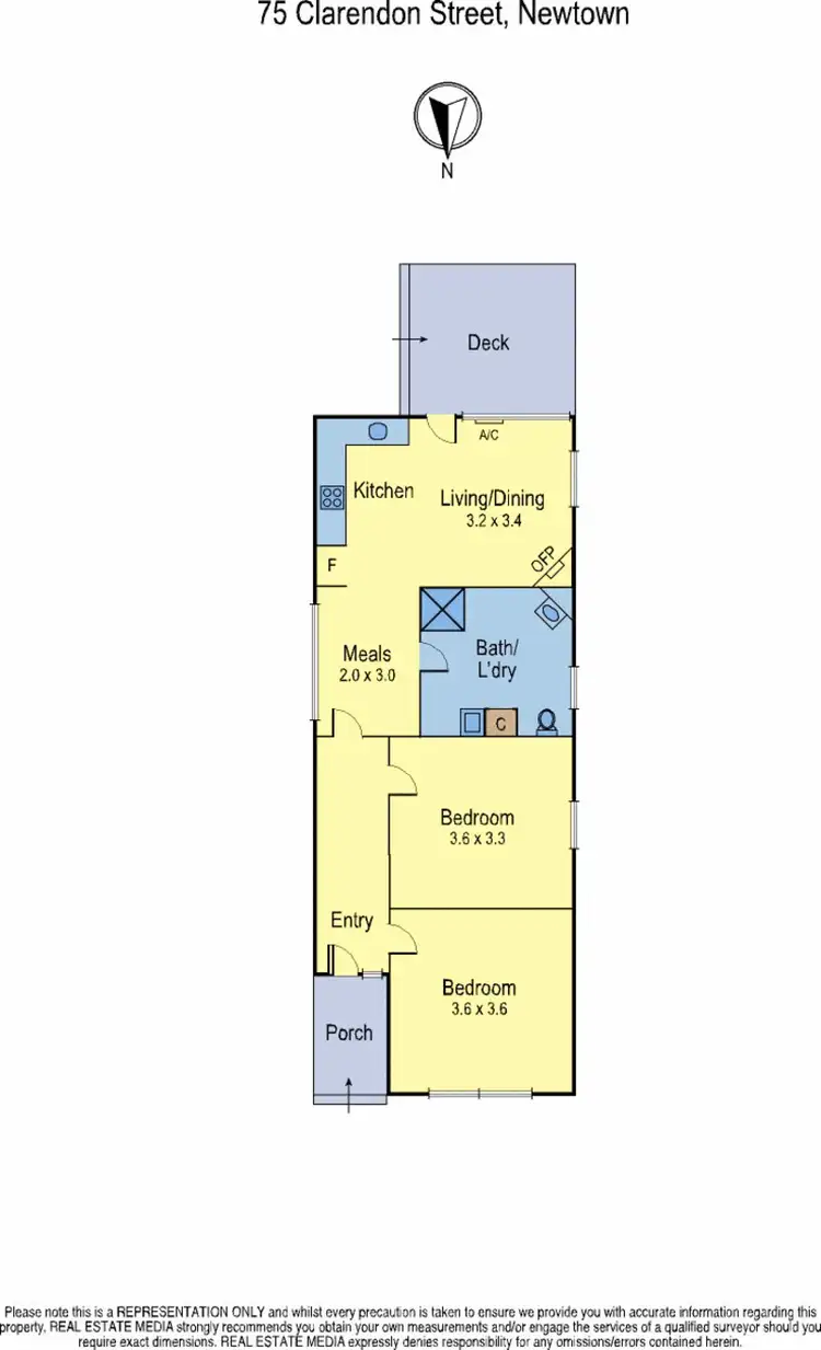 Floorplan of Homely house listing, 75 Clarendon Street, Newtown VIC 3220