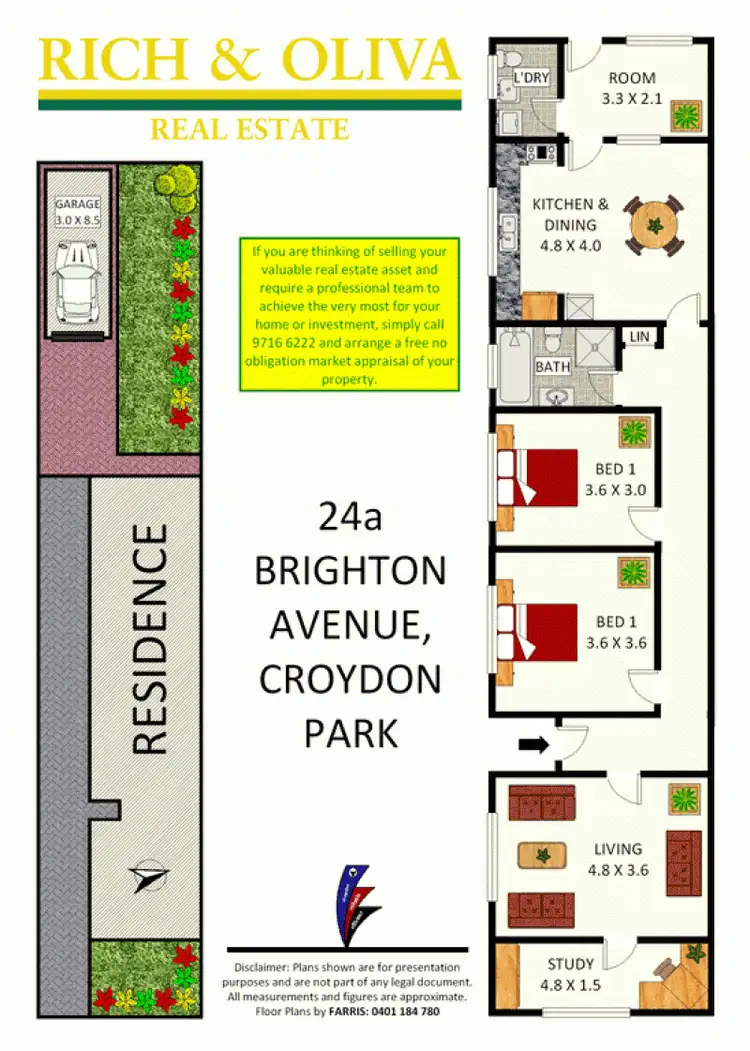 Floorplan of Homely semi-detached listing, 24A Brighton Avenue, Croydon Park NSW 2133