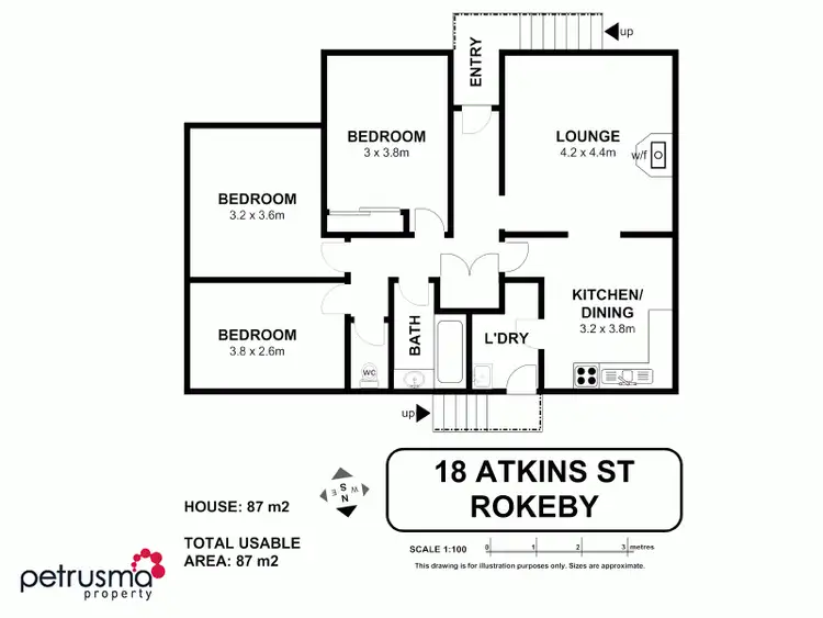 Floorplan of Homely house listing, 18 Atkins Street, Rokeby TAS 7019