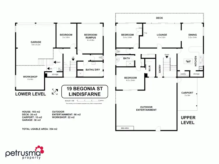 Floorplan of Homely house listing, 19 Begonia Street, Lindisfarne TAS 7015