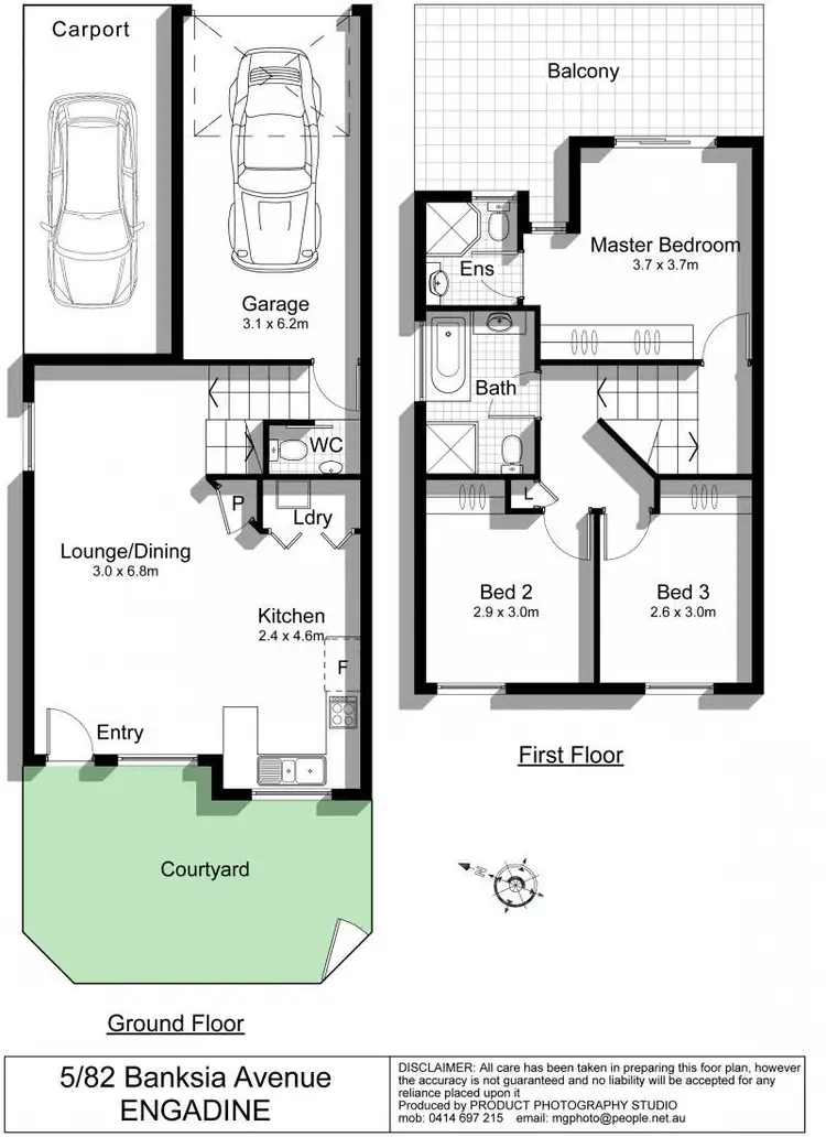 Floorplan of Homely townhouse listing, 5/82-86 Banksia Avenue, Engadine NSW 2233