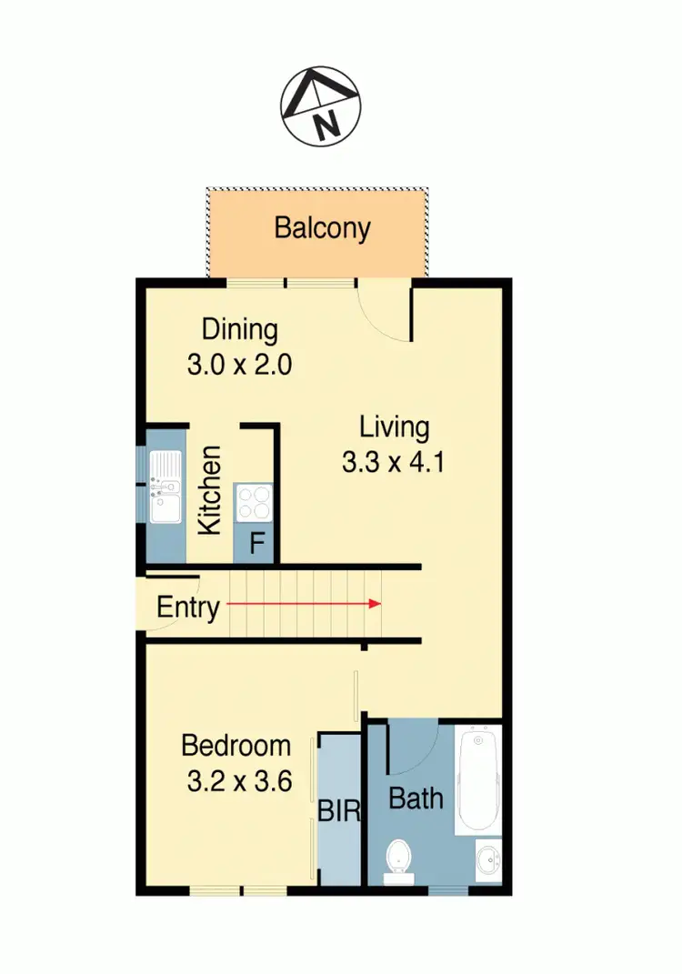 Floorplan of Homely apartment listing, 6/28 Foreman St, Tempe NSW 2044