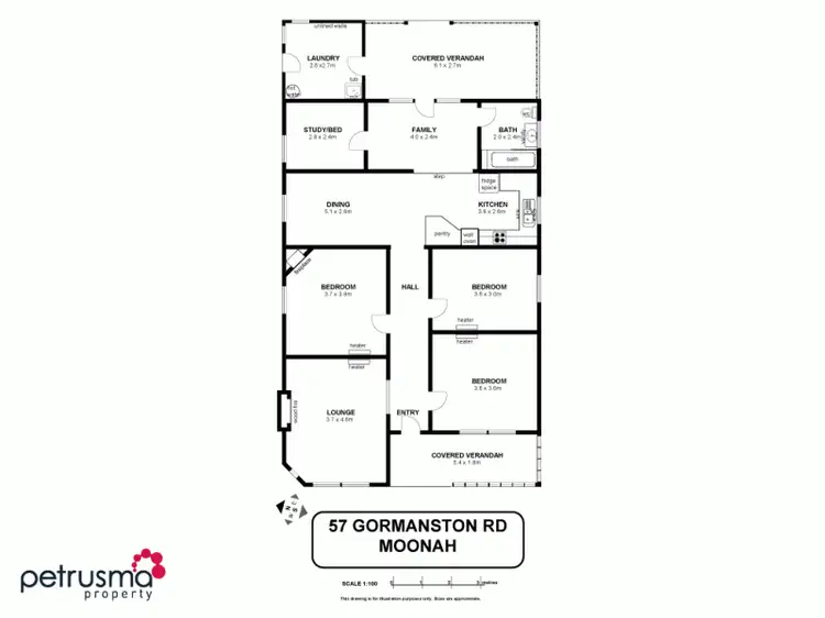 Floorplan of Homely house listing, 57 Gormanston Road, Moonah TAS 7009