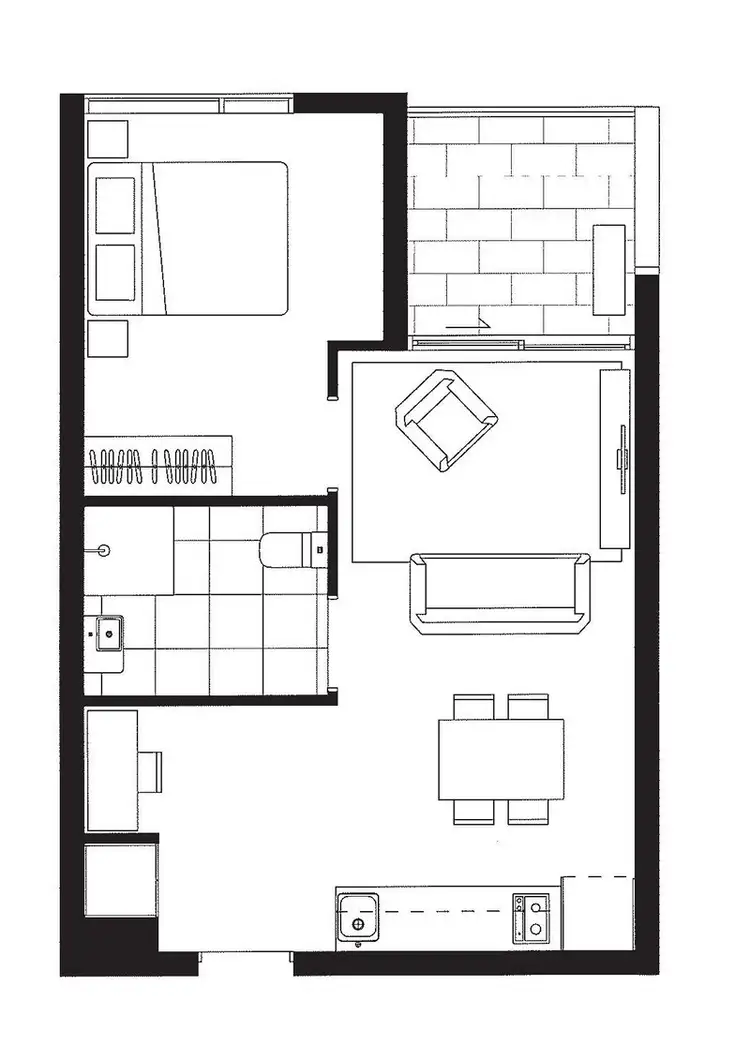 Floorplan of Homely apartment listing, 409/20 Reeves Street, Carlton VIC 3053