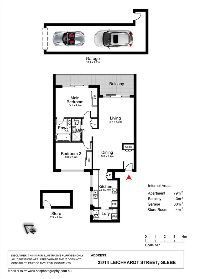 Floorplan of Homely apartment listing, 23/14 Leichhardt Street, Glebe NSW 2037