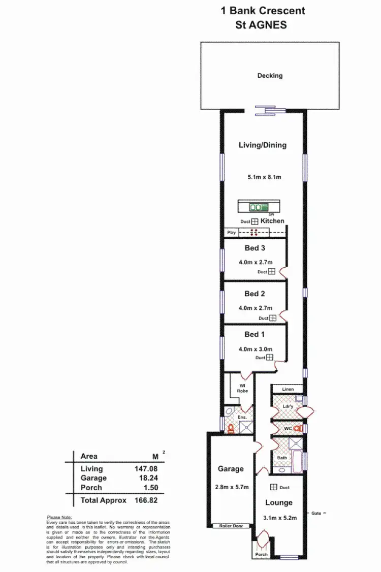 Floorplan of Homely house listing, 1 Bank Crescent, St Agnes SA 5097