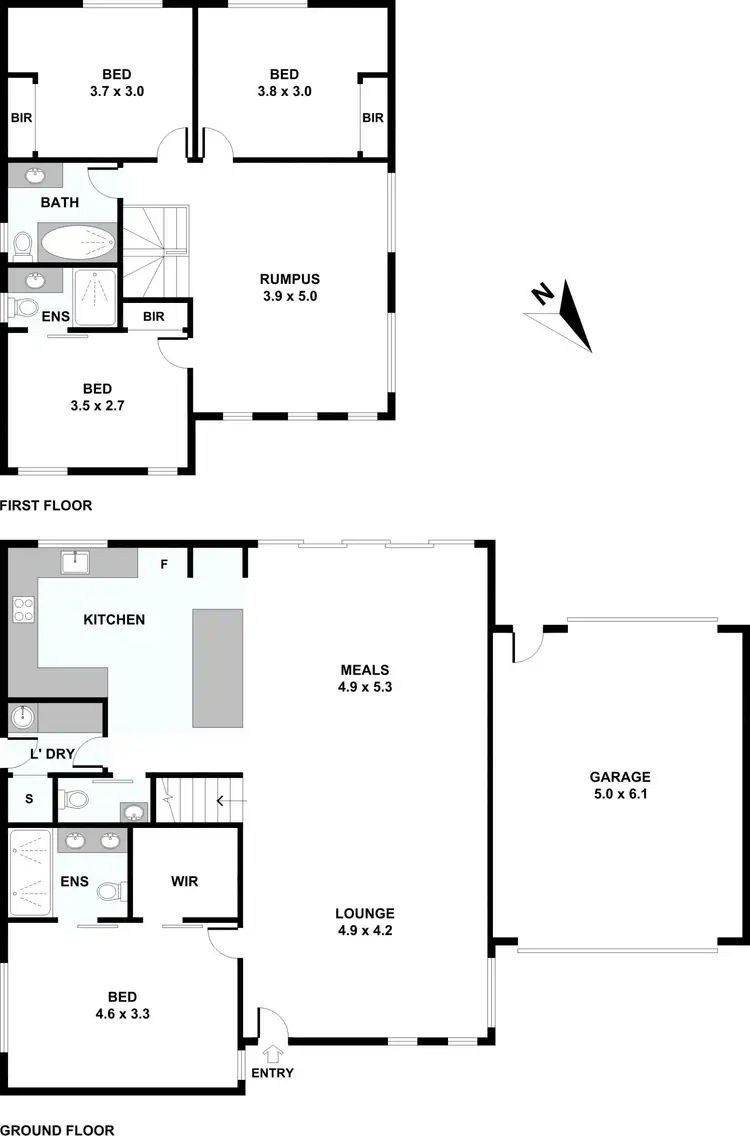 Floorplan of Homely townhouse listing, 2/50 Loretto Avenue, Ferntree Gully VIC 3156