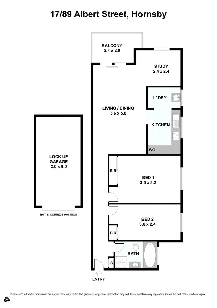 Floorplan of Homely apartment listing, 17/89-93 Albert Street, Hornsby NSW 2077