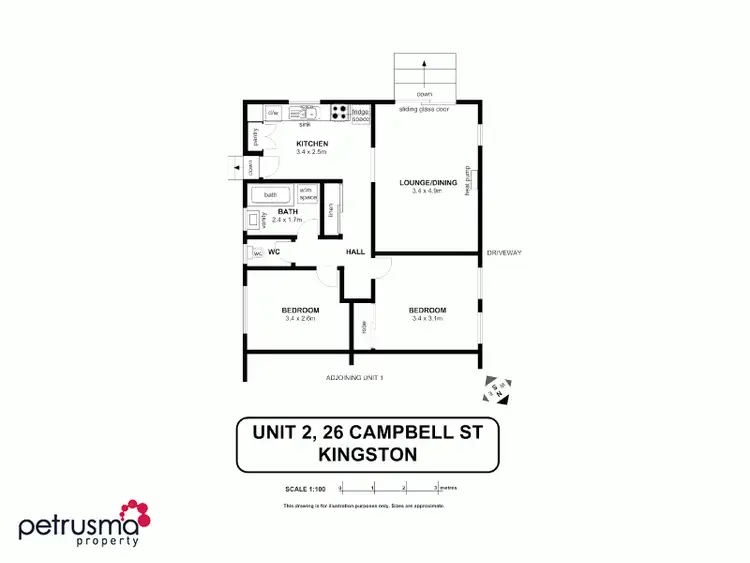 Floorplan of Homely villa listing, 2/26 Campbell Street, Kingston TAS 7050
