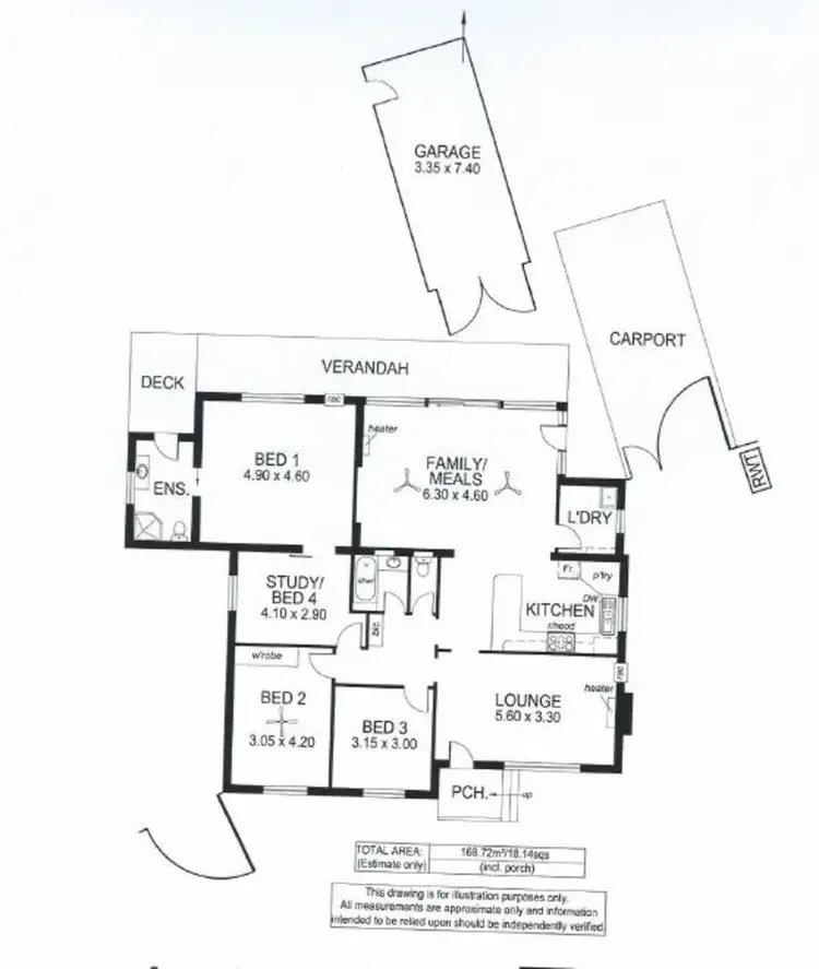Floorplan of Homely house listing, 607 Morphett Rd, Seacombe Heights SA 5047