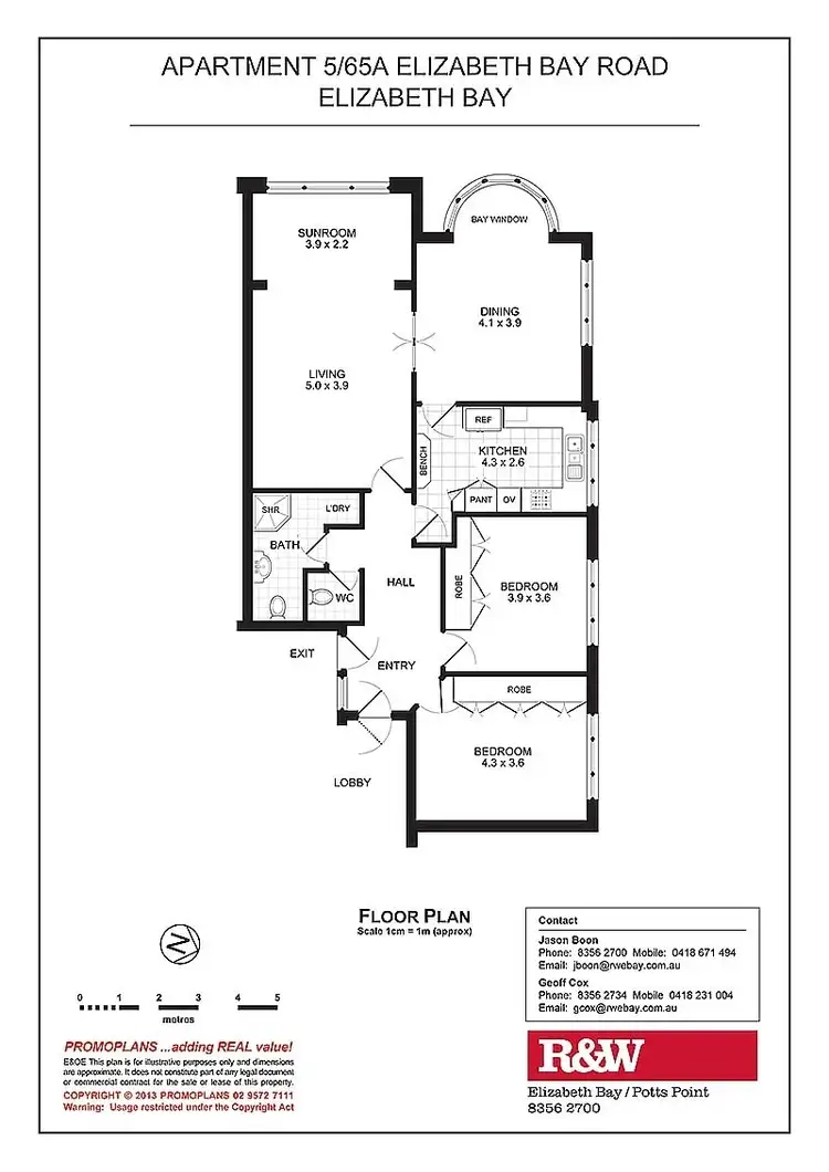 Floorplan of Homely apartment listing, 5/65A Elizabeth Bay Road, Elizabeth Bay NSW 2011