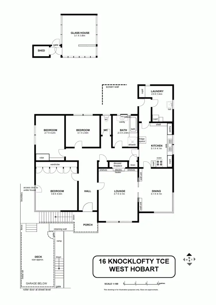 Floorplan of Homely house listing, 16 Knocklofty Terrace, West Hobart TAS 7000