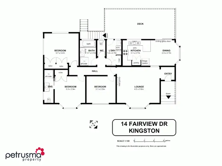 Floorplan of Homely house listing, 14 Fairview Drive, Kingston TAS 7050