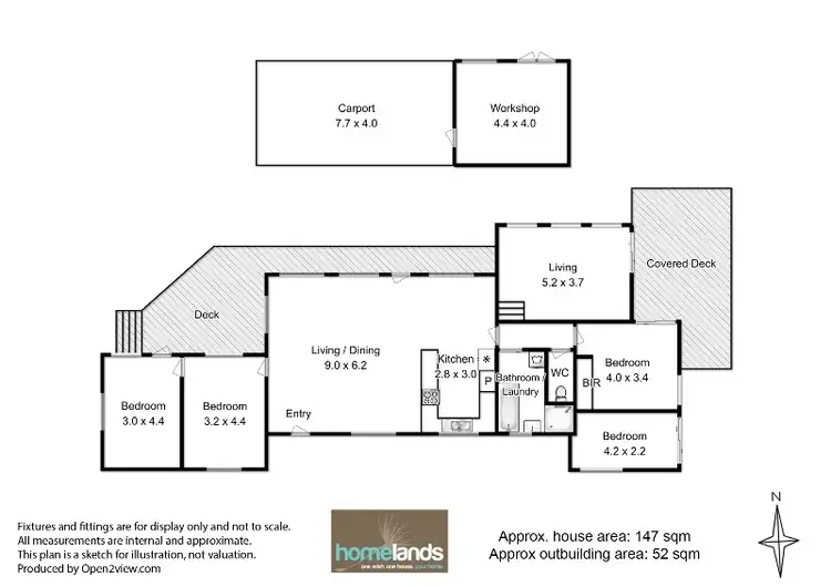 Floorplan of Homely house listing, 255 Turn Creek Road, Grove TAS 7109