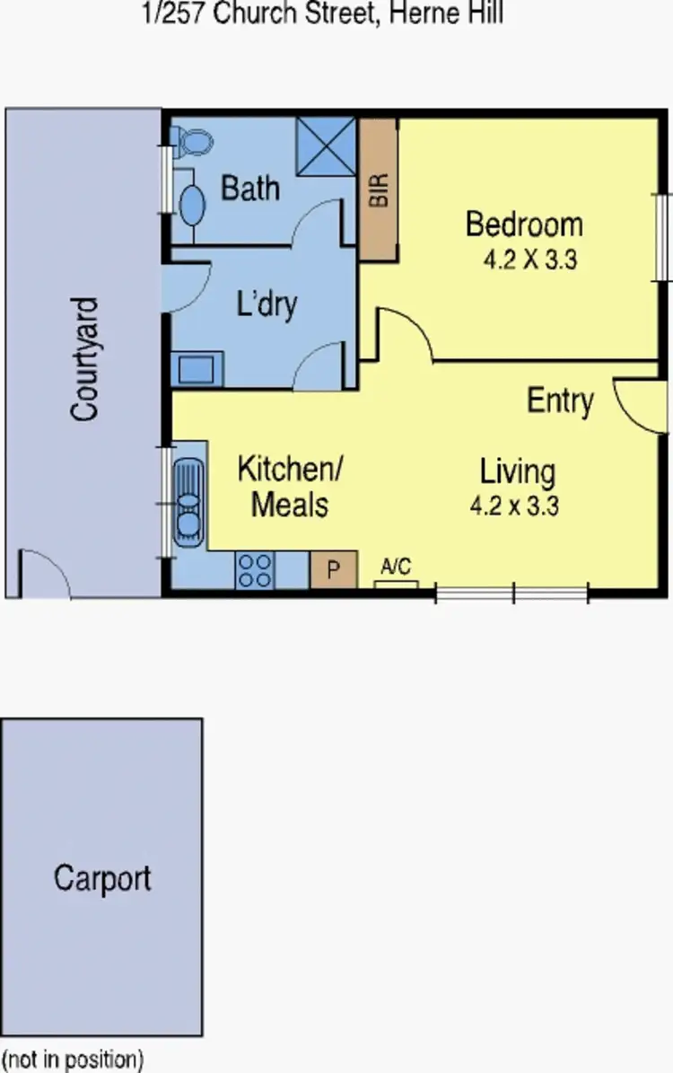 Floorplan of Homely unit listing, 1/257 Church Street, Herne Hill VIC 3218