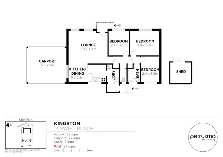 Floorplan of Homely house listing, 13 Swift Place, Kingston TAS 7050