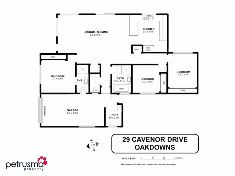 Floorplan of Homely house listing, 29 Cavenor Drive, Oakdowns TAS 7019