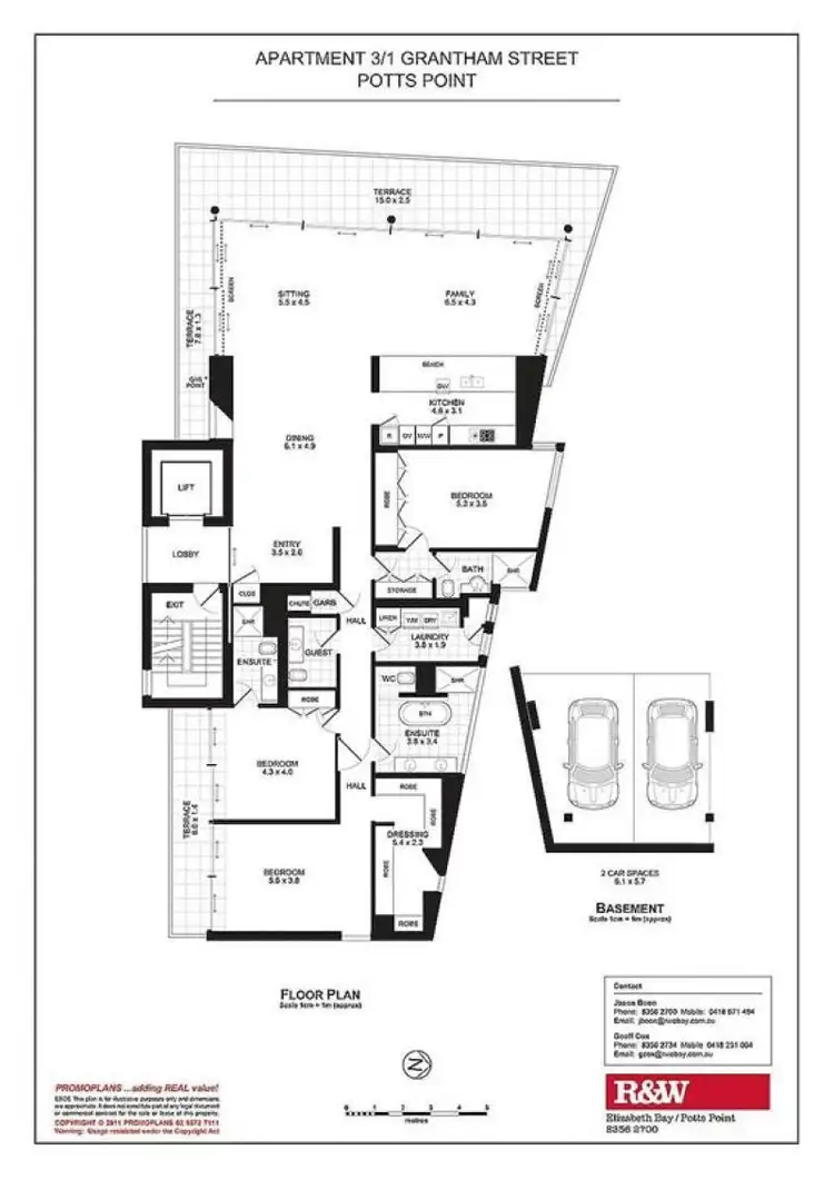 Floorplan of Homely apartment listing, 3/1 Grantham Street, Potts Point NSW 2011