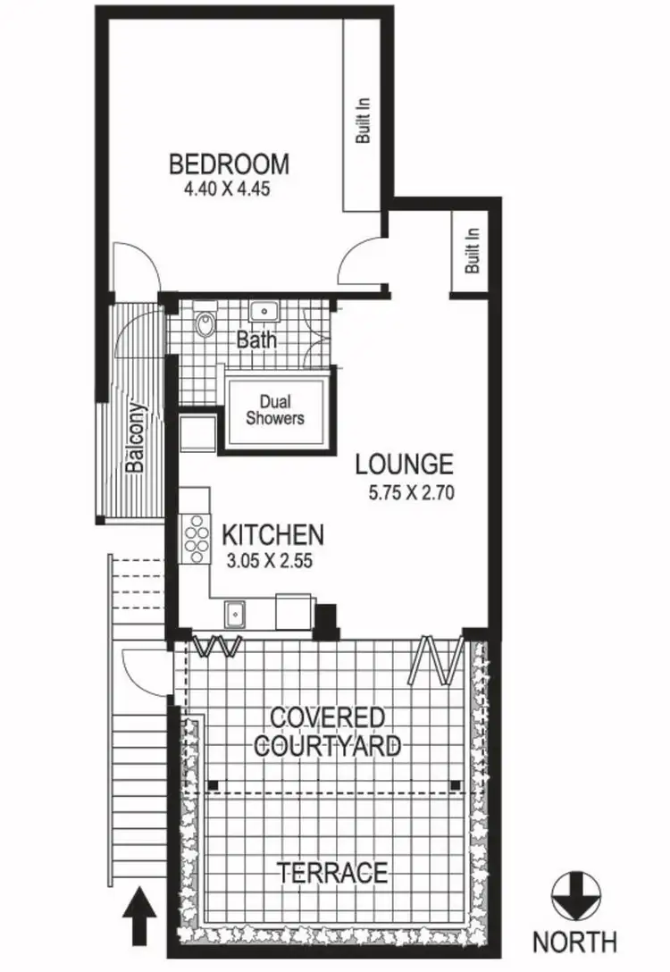 Floorplan of Homely apartment listing, 5/6 Royston Street (enter via Craigend St), Darlinghurst NSW 2010
