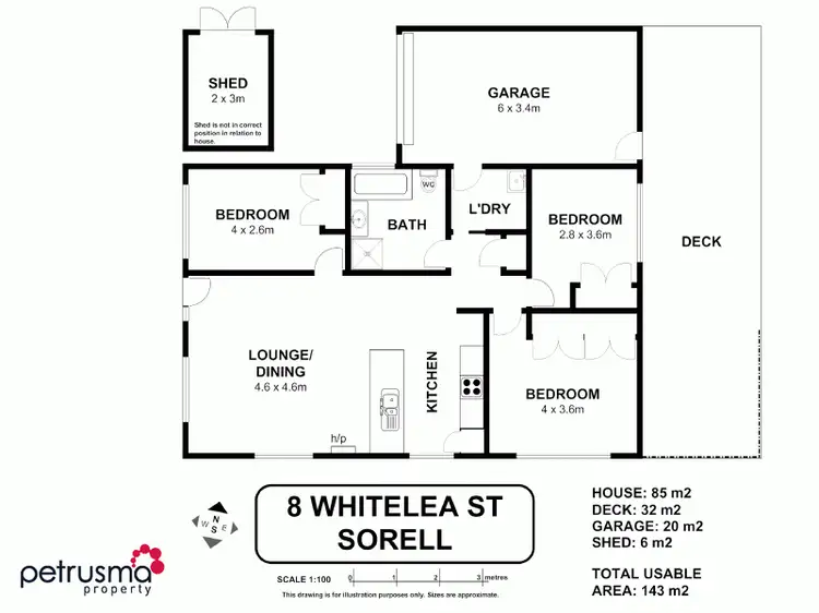 Floorplan of Homely house listing, 8 Whitelea Court, Sorell TAS 7172