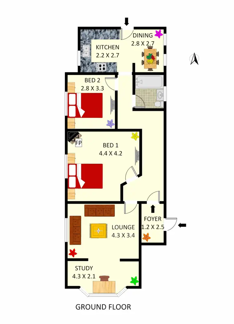 Floorplan of Homely house listing, 57 Arthur Street, Ashfield NSW 2131