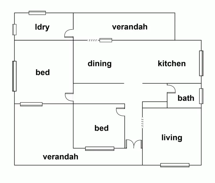Floorplan of Homely house listing, 57 Kalkee Road, Horsham VIC 3400