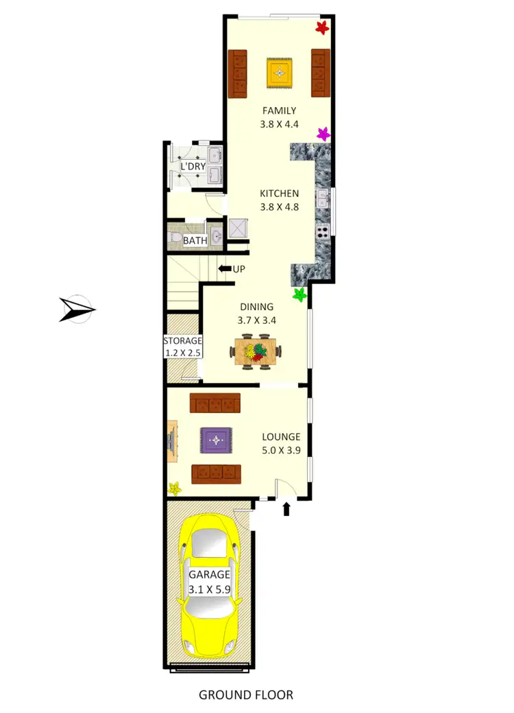Floorplan of Homely semi-detached listing, 11 Dunmore Street, Croydon Park NSW 2133