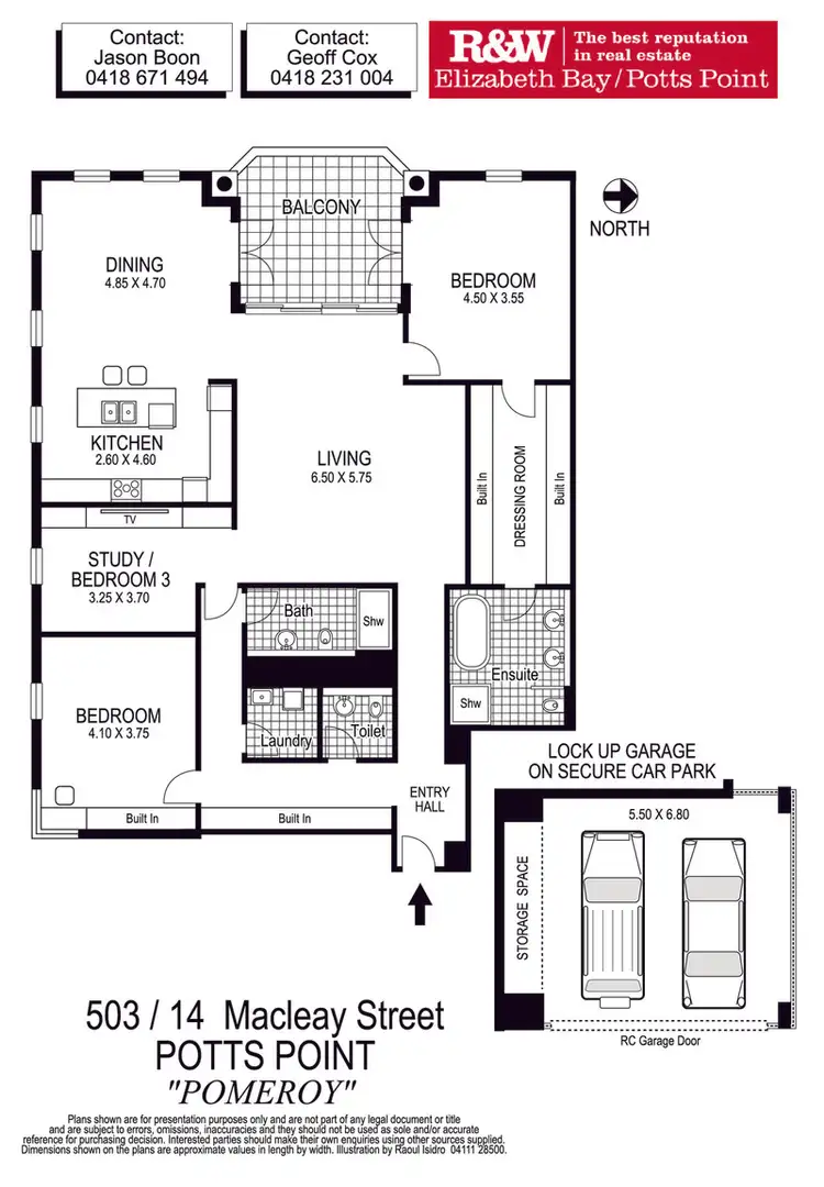 Floorplan of Homely apartment listing, 503/14 Macleay Street, Potts Point NSW 2011