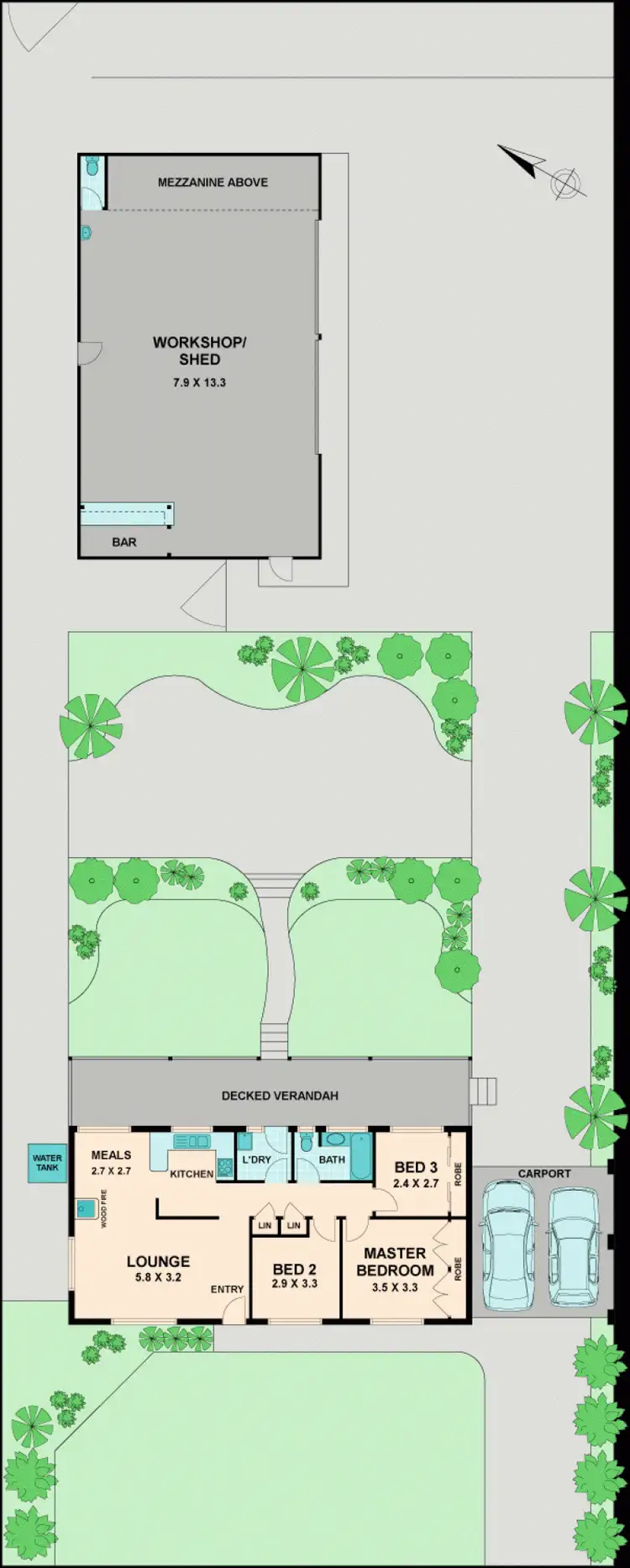 Floorplan of Homely house listing, 20 WANDONG AVENUE, Wandong VIC 3758