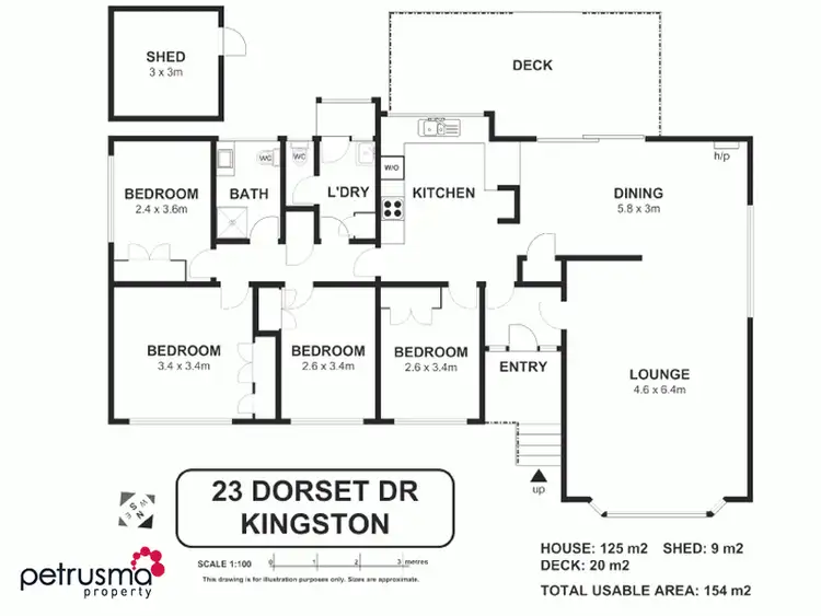 Floorplan of Homely house listing, 23 Dorset Drive, Kingston TAS 7050