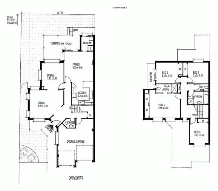 Floorplan of Homely townhouse listing, 3/129 Aiken Road, West Pennant Hills NSW 2125