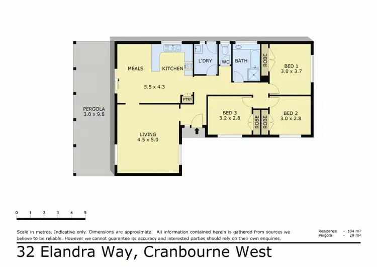 Floorplan of Homely house listing, 32 ELANDRA WAY, Cranbourne West VIC 3977
