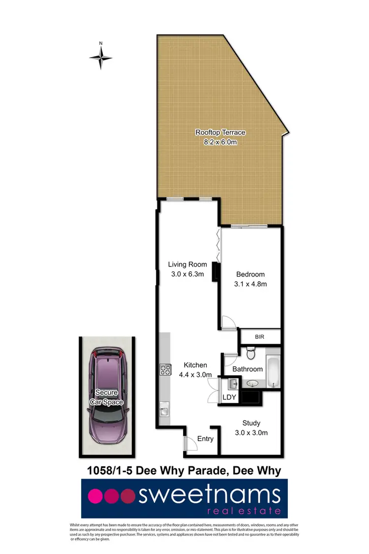 Floorplan of Homely unit listing, 1058/1-5 Dee Why Parade, Dee Why NSW 2099