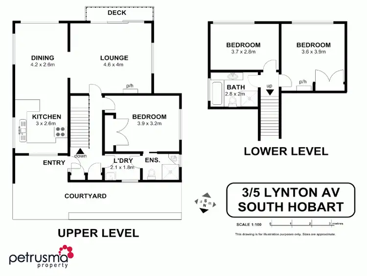 Floorplan of Homely unit listing, 3/5 Lynton Avenue, South Hobart TAS 7004