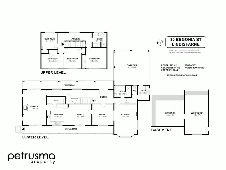 Floorplan of Homely house listing, 80 Begonia Street, Lindisfarne TAS 7015