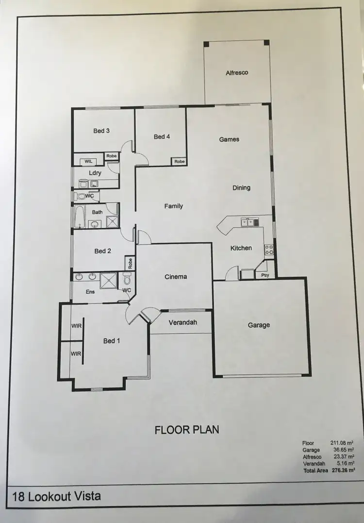 Floorplan of Homely house listing, 18 Lookout Vista, Singleton WA 6175