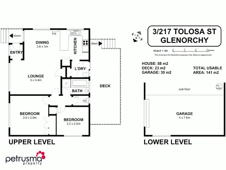Floorplan of Homely house listing, 3/217 Tolosa Street, Glenorchy TAS 7010