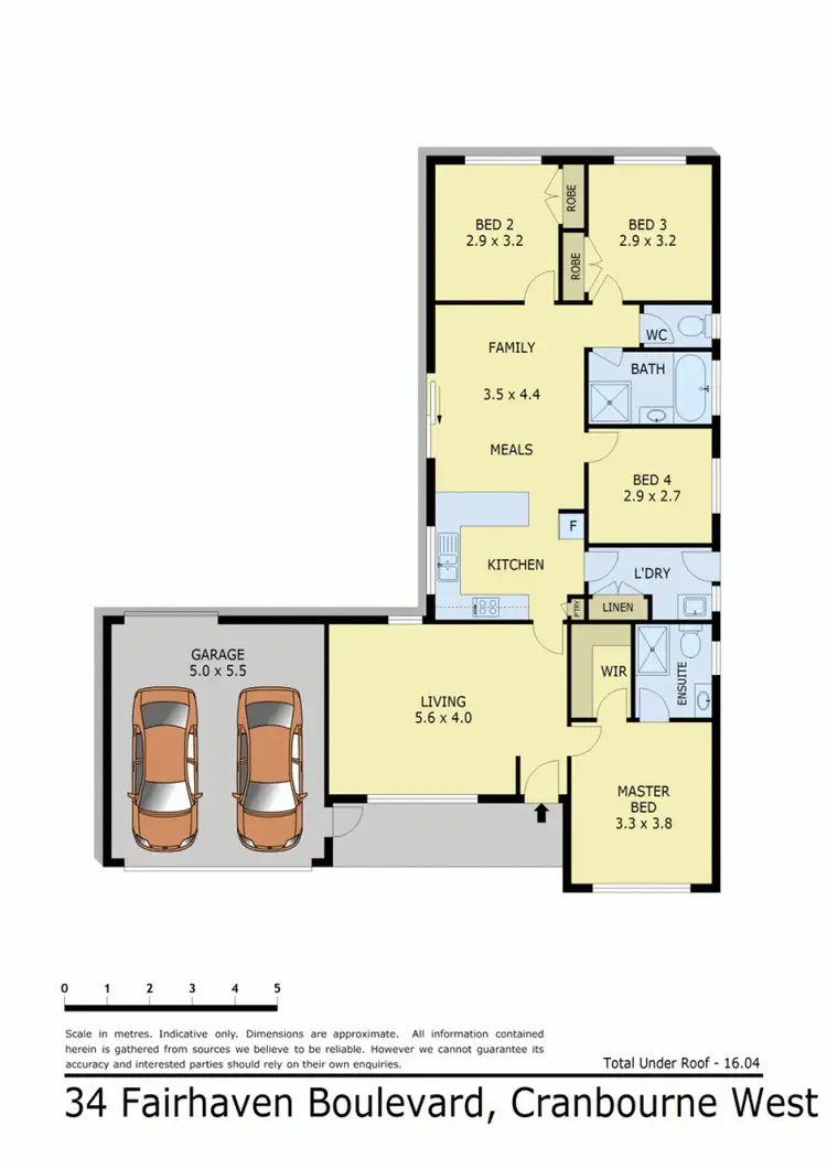 Floorplan of Homely house listing, 34 FAIRHAVEN BOULEVARD, Cranbourne West VIC 3977