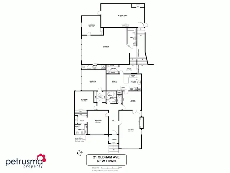 Floorplan of Homely house listing, 21 Oldham Avenue, New Town TAS 7008