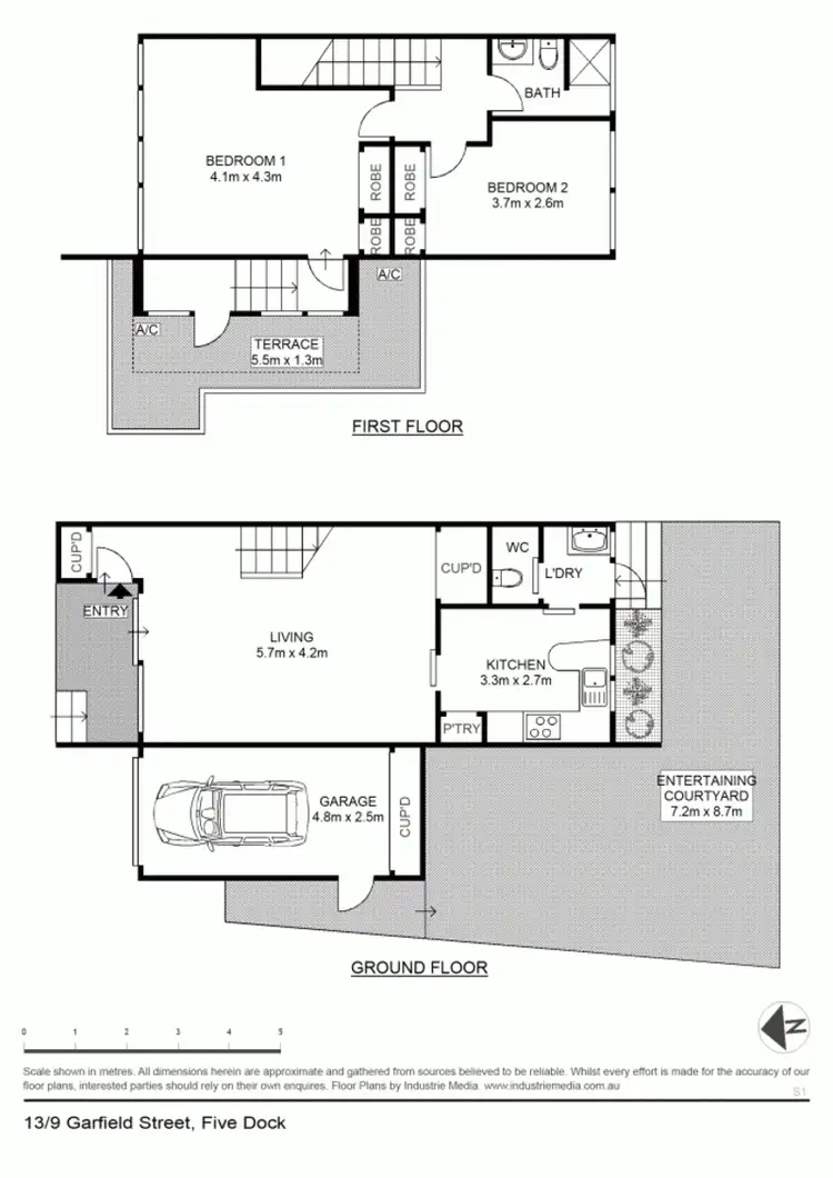 Floorplan of Homely townhouse listing, 13/9 Garfield street, Five Dock NSW 2046