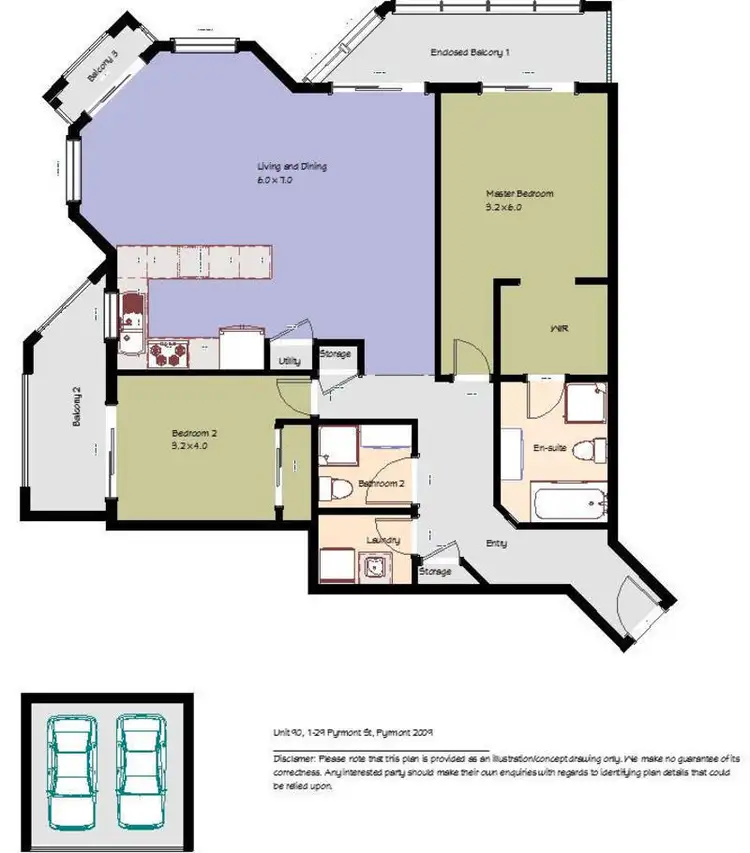 Floorplan of Homely apartment listing, 90/1-29 Bunn Street, Pyrmont NSW 2009