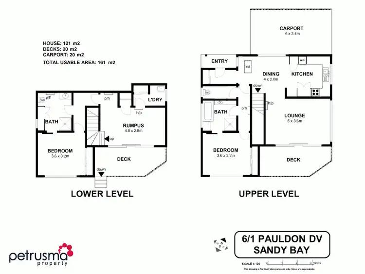 Floorplan of Homely unit listing, 6/1-5 Pauldon Drive, Sandy Bay TAS 7005