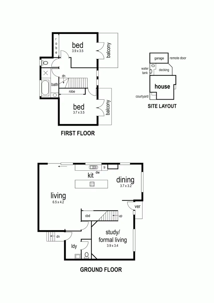 Floorplan of Homely house listing, 2/5 Central Avenue, Seaholme VIC 3018