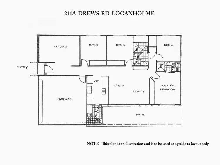 Floorplan of Homely house listing, 211A Drews Rd, Loganholme QLD 4129