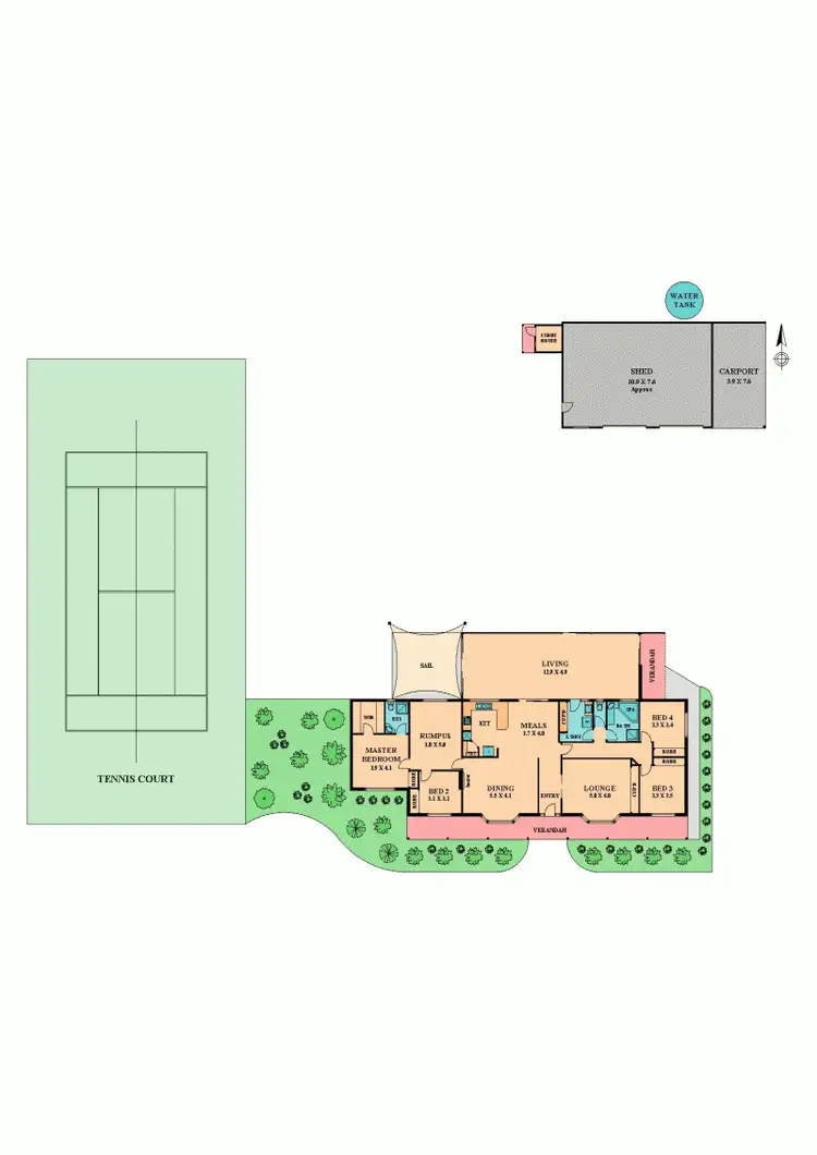 Floorplan of Homely house listing, 62 GEHREYS LNE, Kilmore VIC 3764