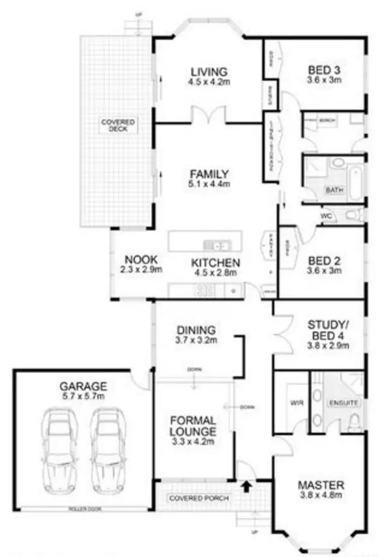 Floorplan of Homely house listing, 1 Domino Crt, Somerville VIC 3912