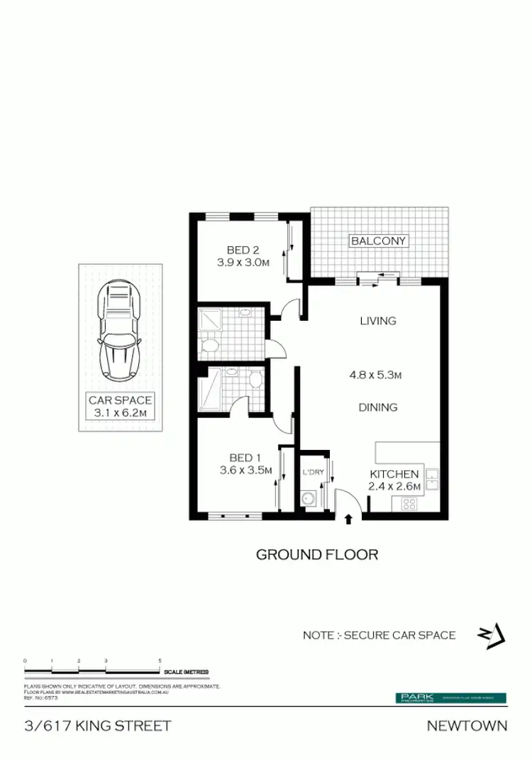Floorplan of Homely apartment listing, 3/617 King Street, Newtown NSW 2042