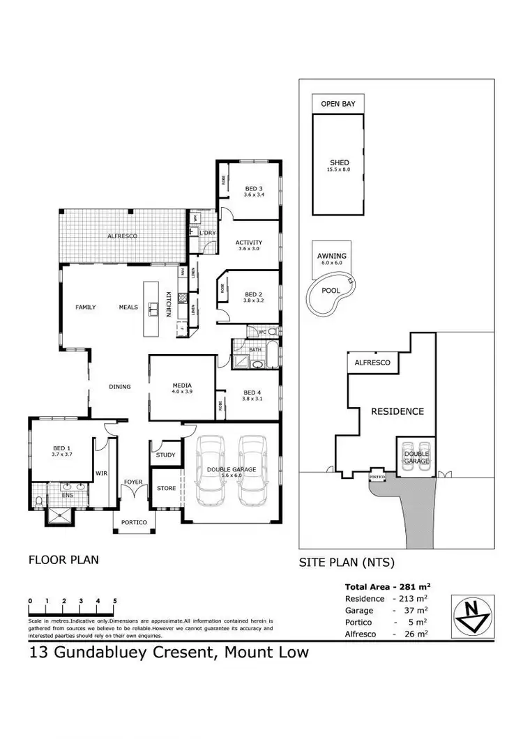 Floorplan of Homely house listing, 13 Gundabluey Crescent, Mount Low QLD 4818